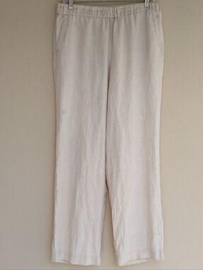 Linen Pants Off White Cream Size Large